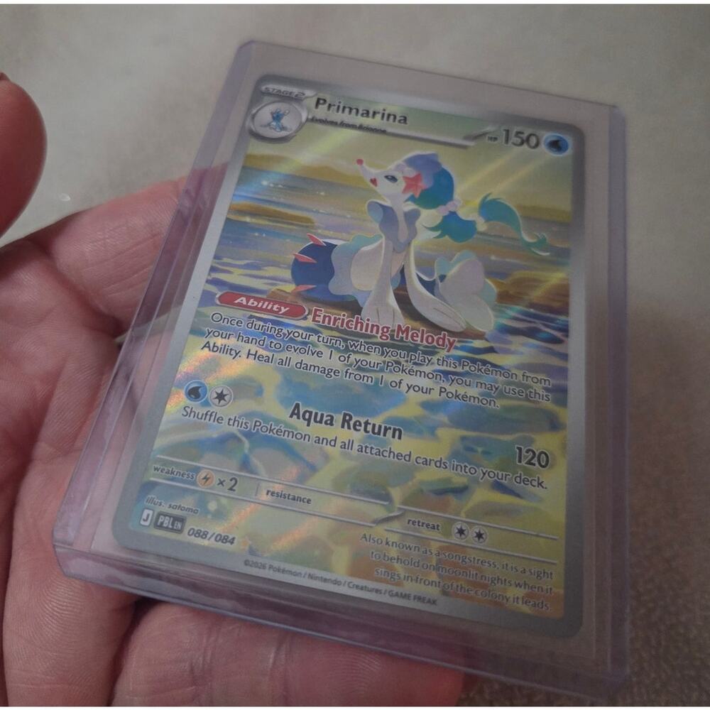 Primarina 088/084 Illustration Rare Pitch Black Pokemon New - Picture 3 of 6